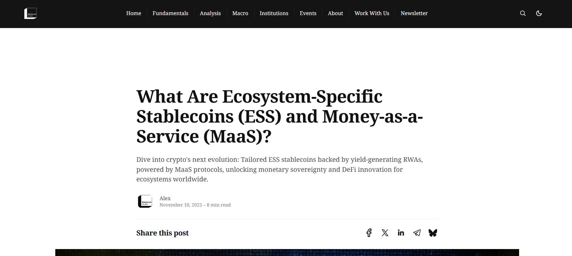 Ecosystem-Specific Stablecoins and Money-as-a-Service