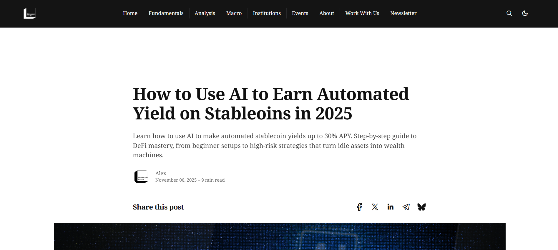 Earn Automated Yield on Stablecoins with AI