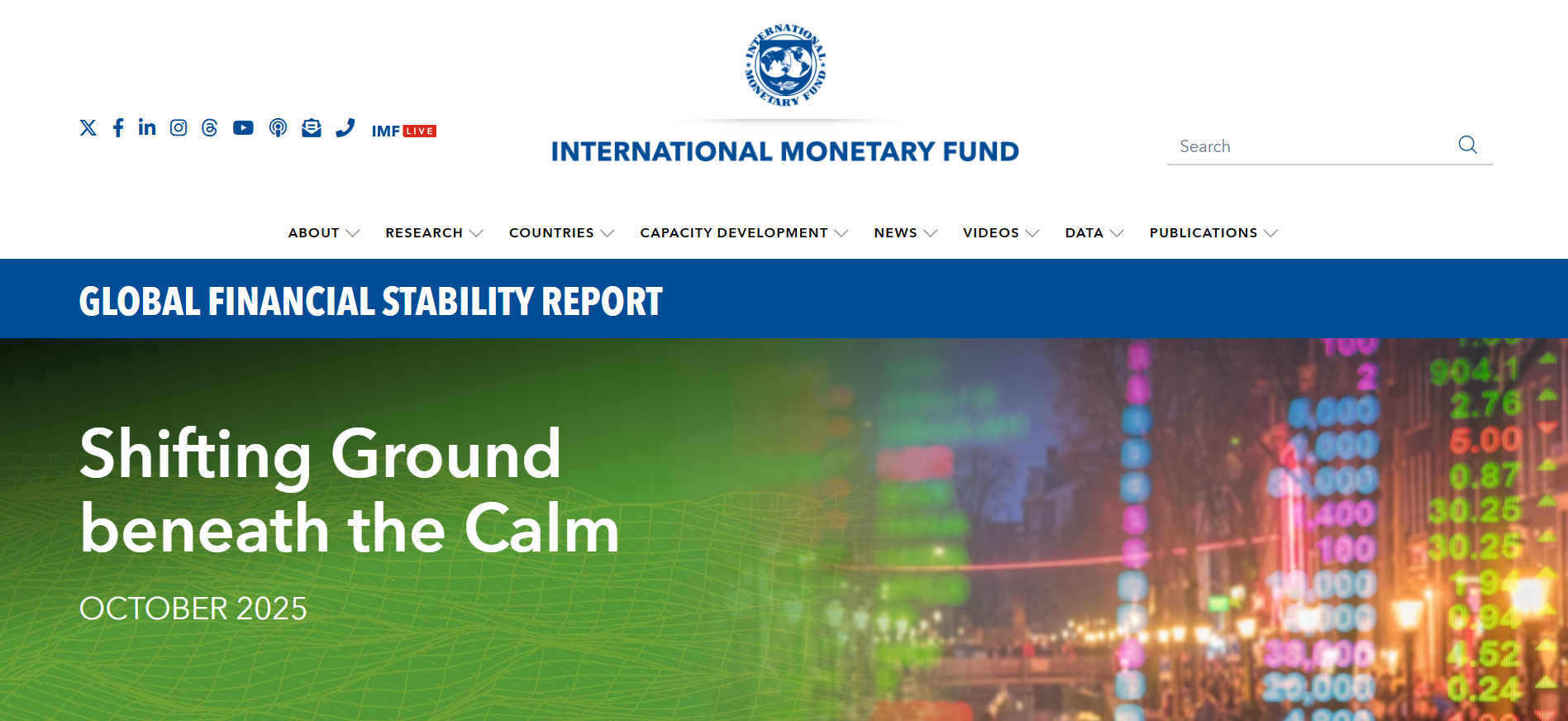 IMF’s October 2025 Global Financial Stability Report