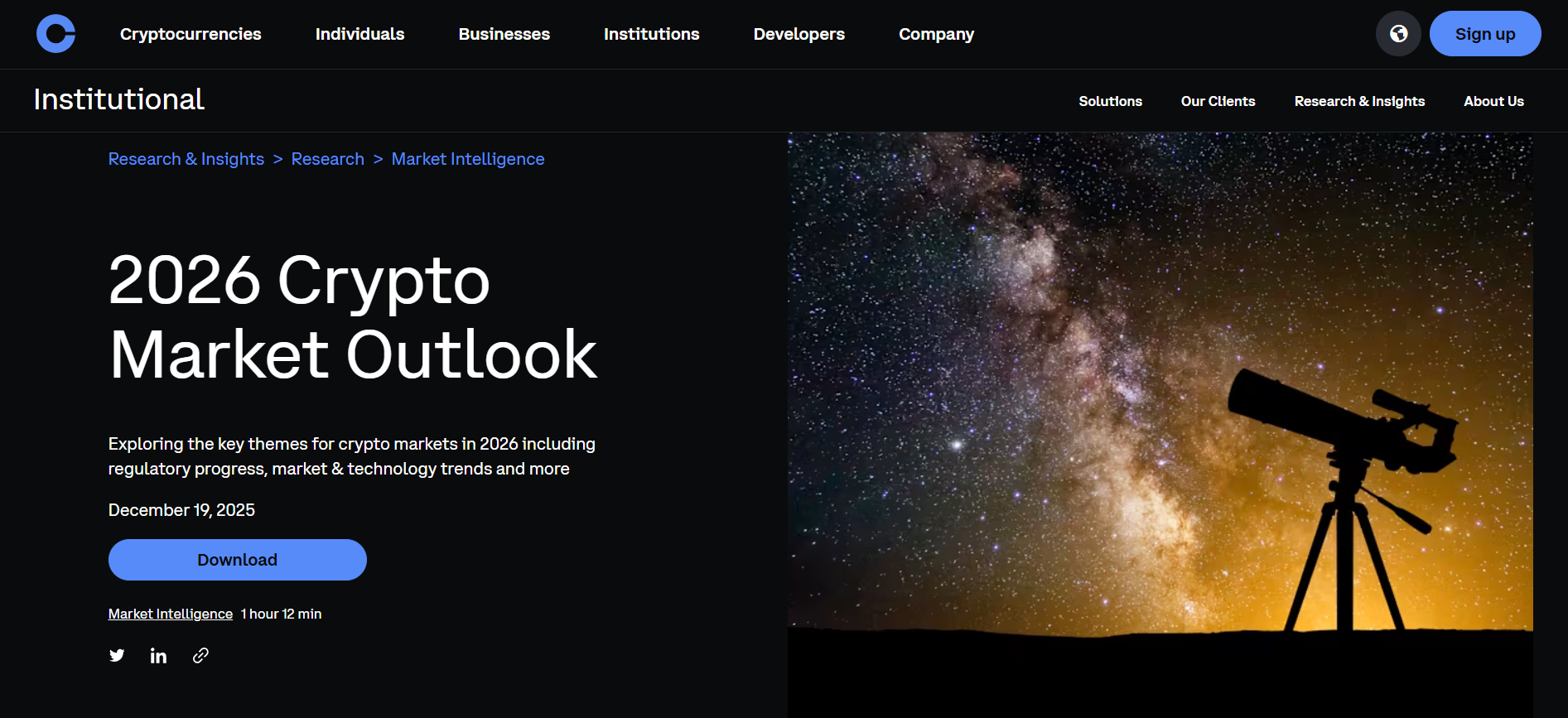 Coinbase Crypto Market Outlook for 2026