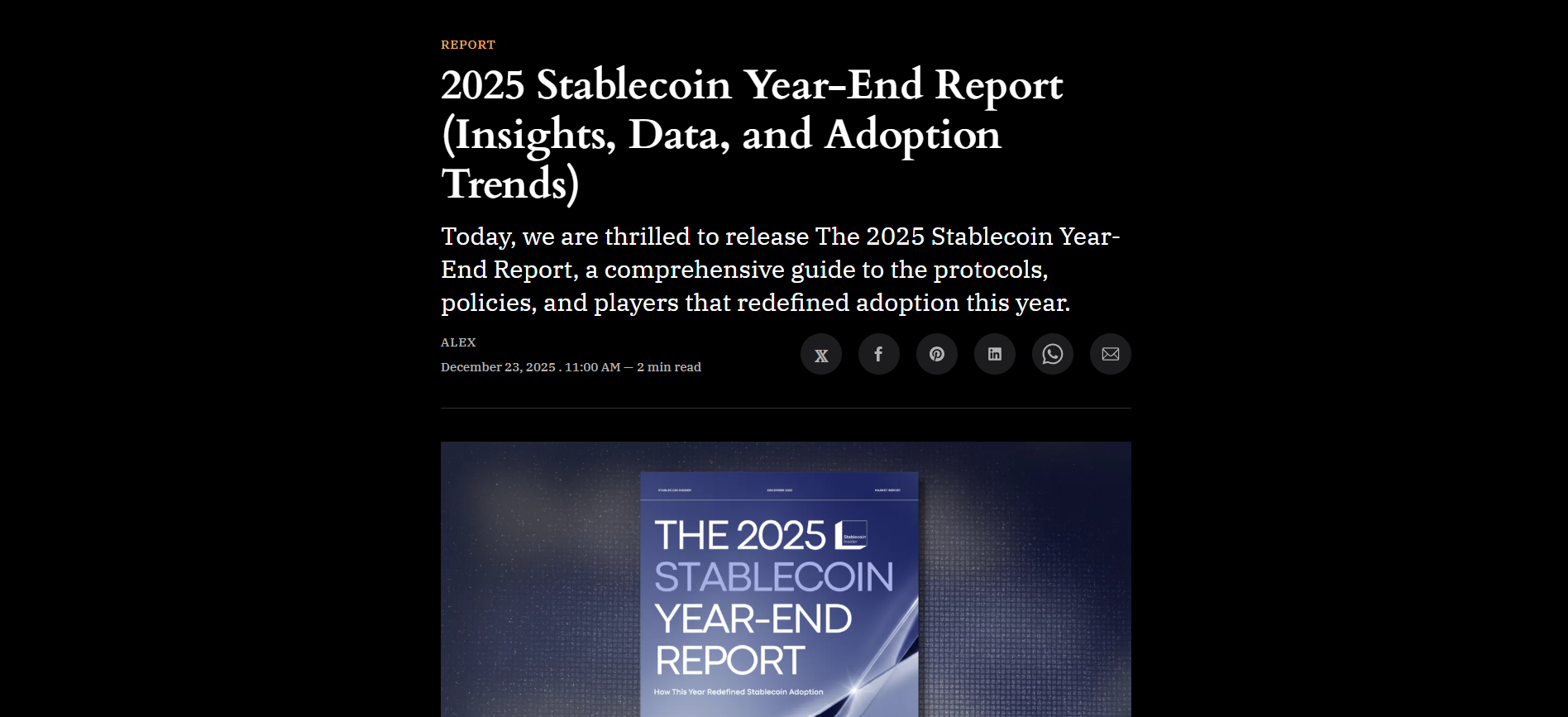 2025 Stablecoin Year-End Report