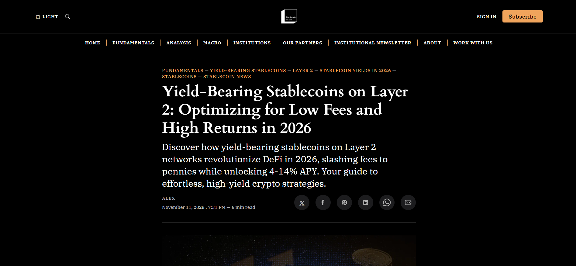 Yield-Bearing Stablecoins on Layer 2