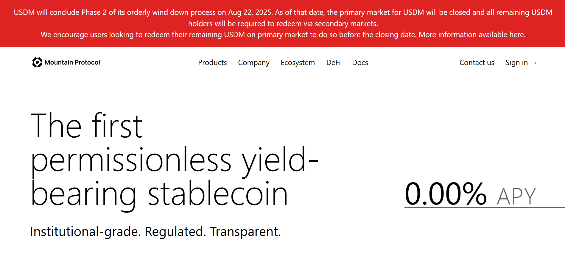 USDM: Mountain Protocol's Yield-Bearing Stablecoin