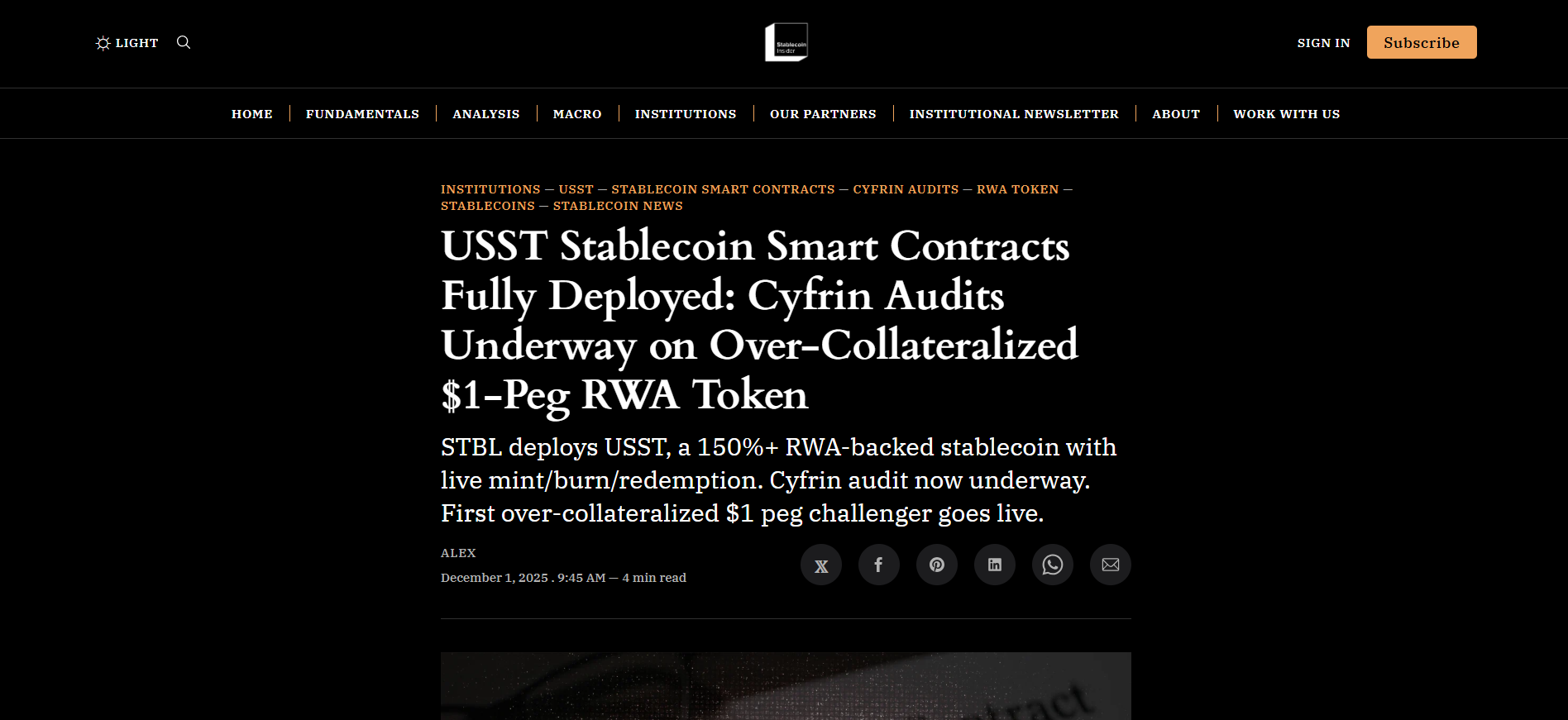 USST Stablecoin Smart Contracts