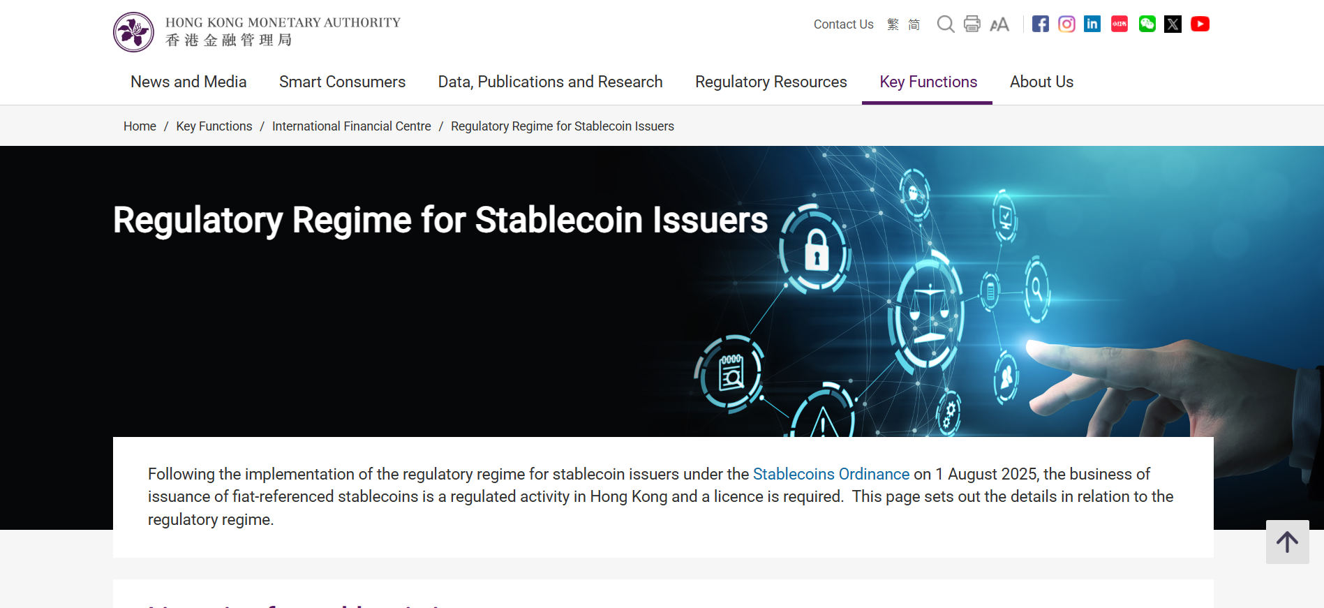 Hong Kong Stablecoins Ordinance Regime 