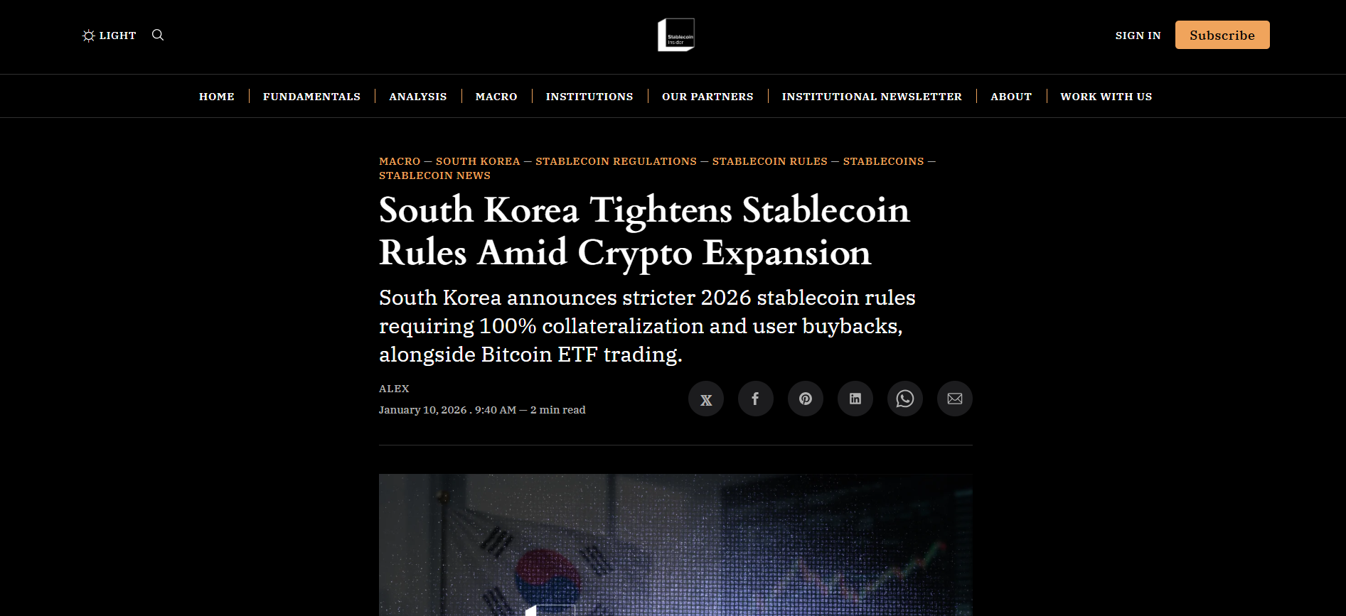 South Korea Tightens Stablecoin Rules