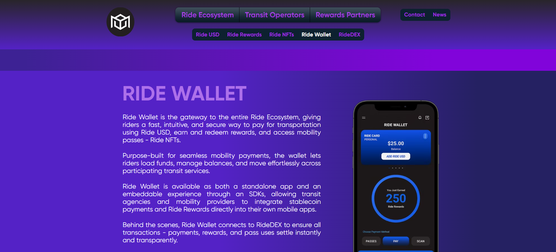 Ride USD Wallet