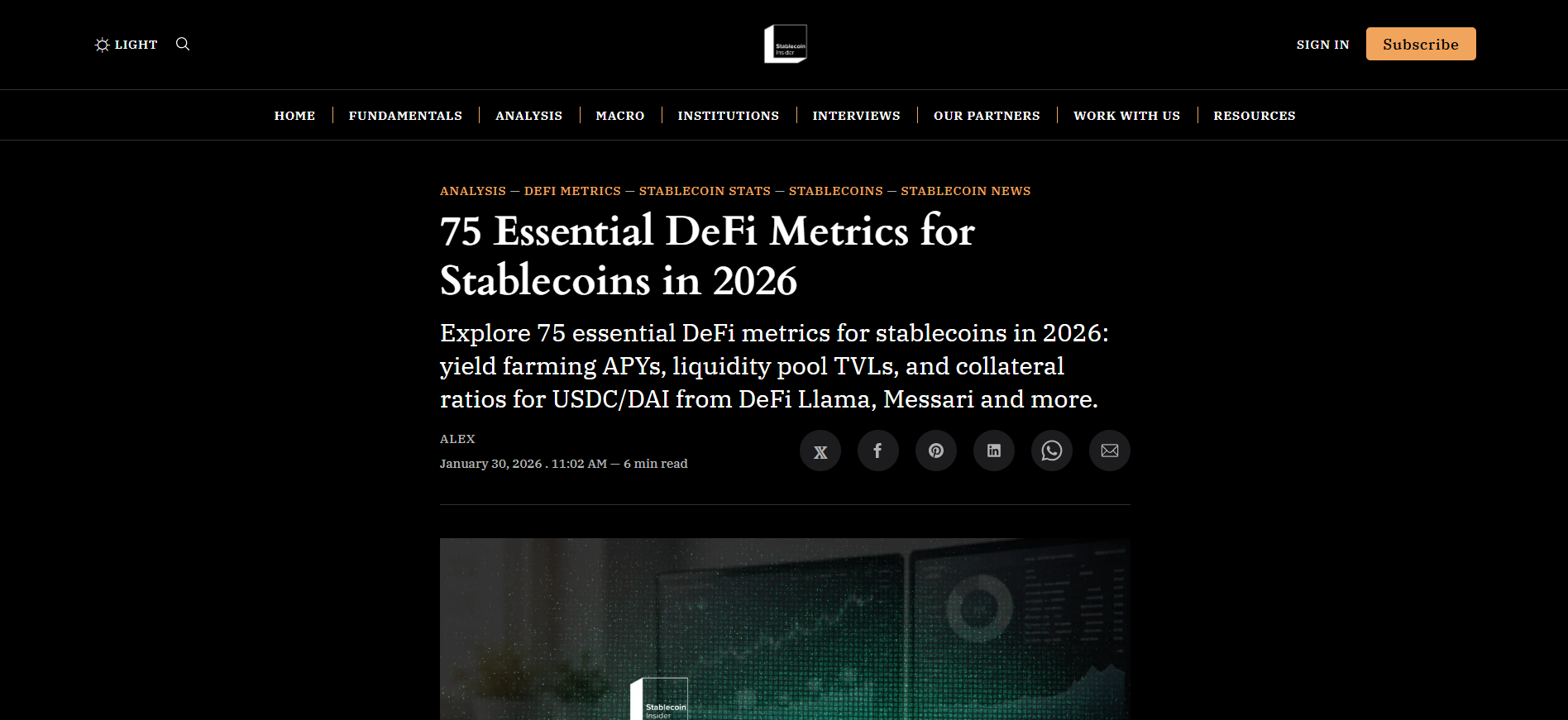 75 Essential DeFi Metrics for Stablecoins in 2026