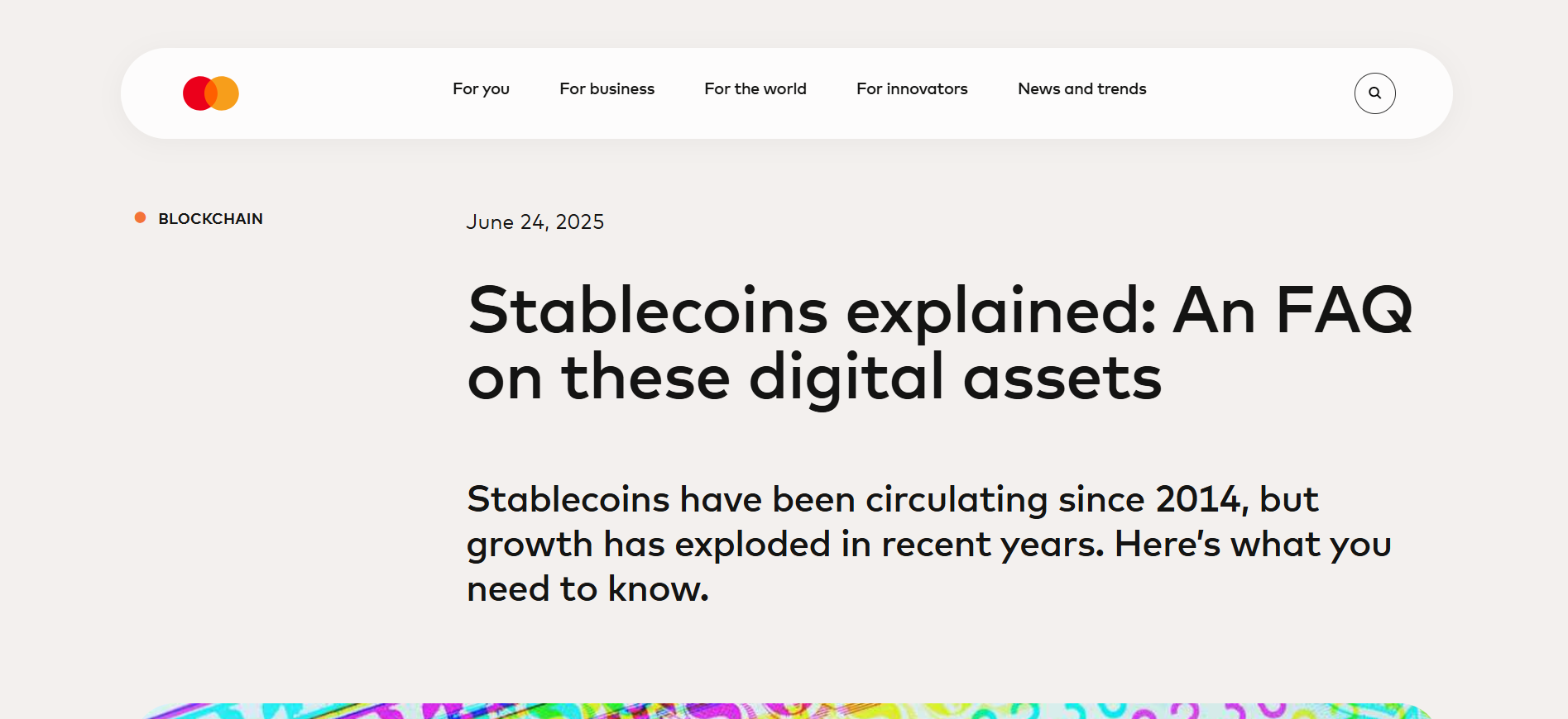 Mastercard Stablecoin Pay