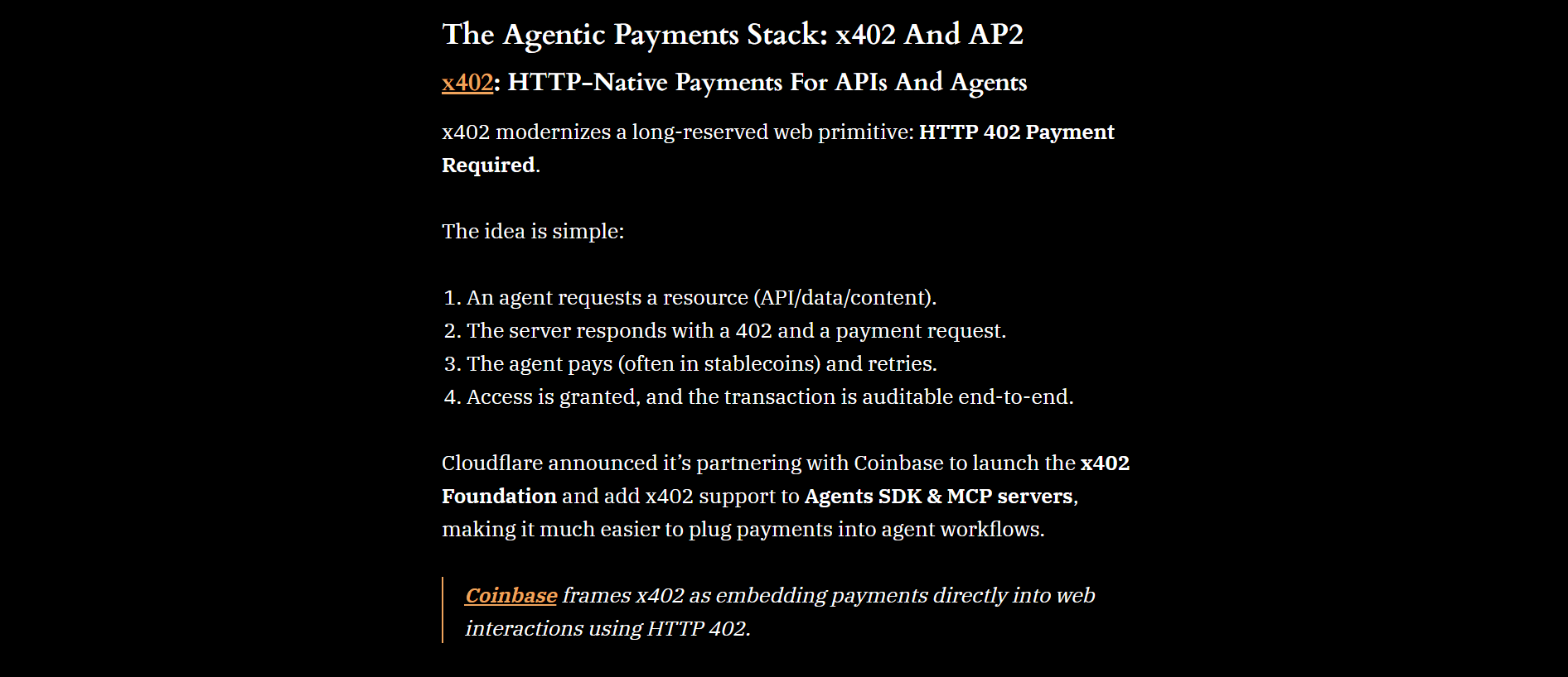 The Agentic Payments Stack