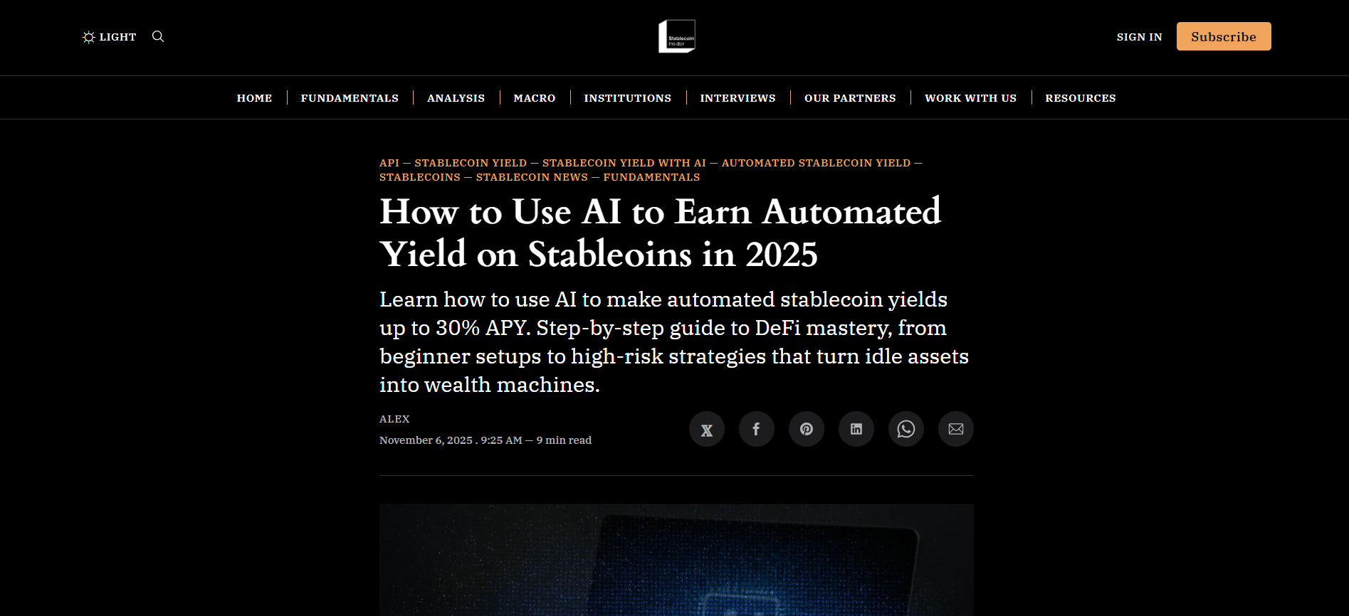 How to Use AI to Earn Automated Yield on Stableoins in 2025