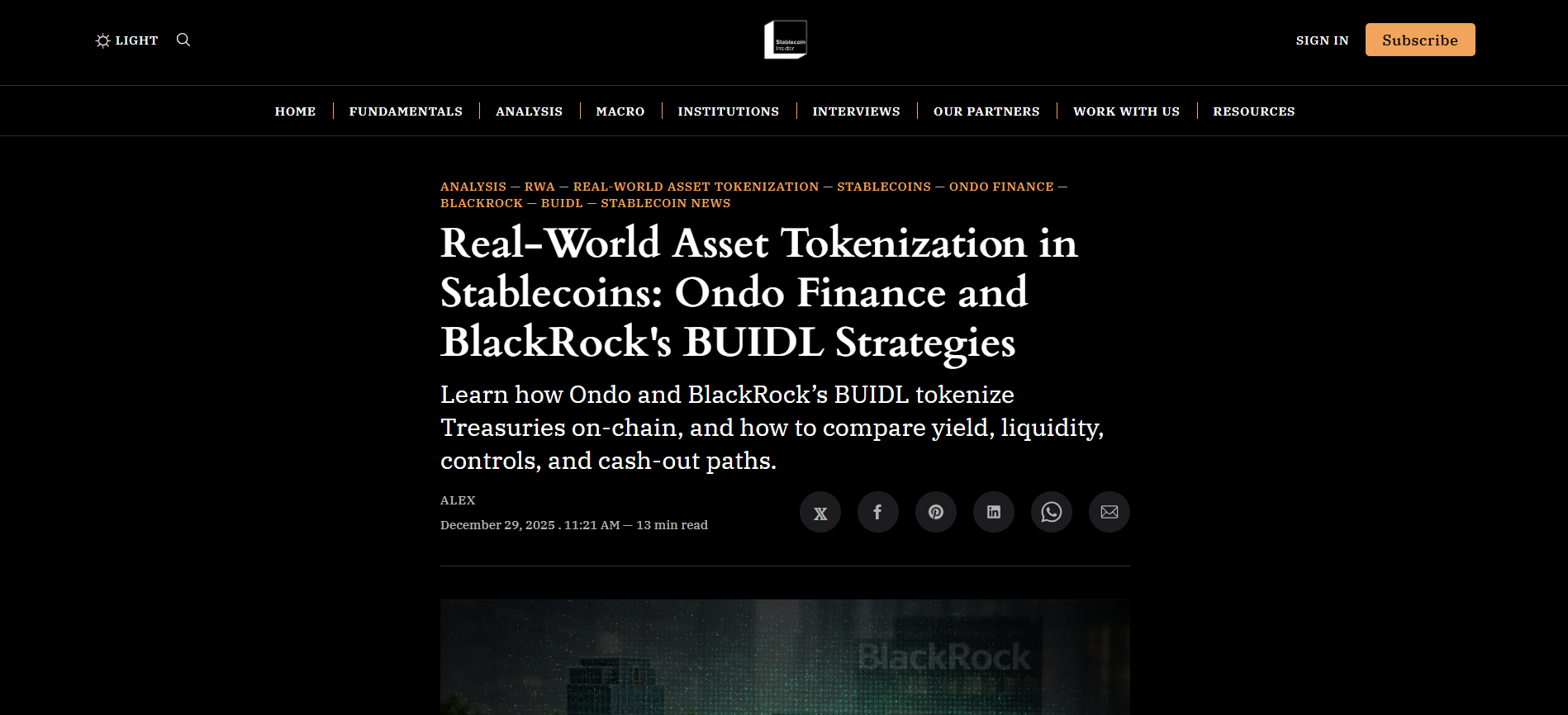 Real-World Asset Tokenization in Stablecoins