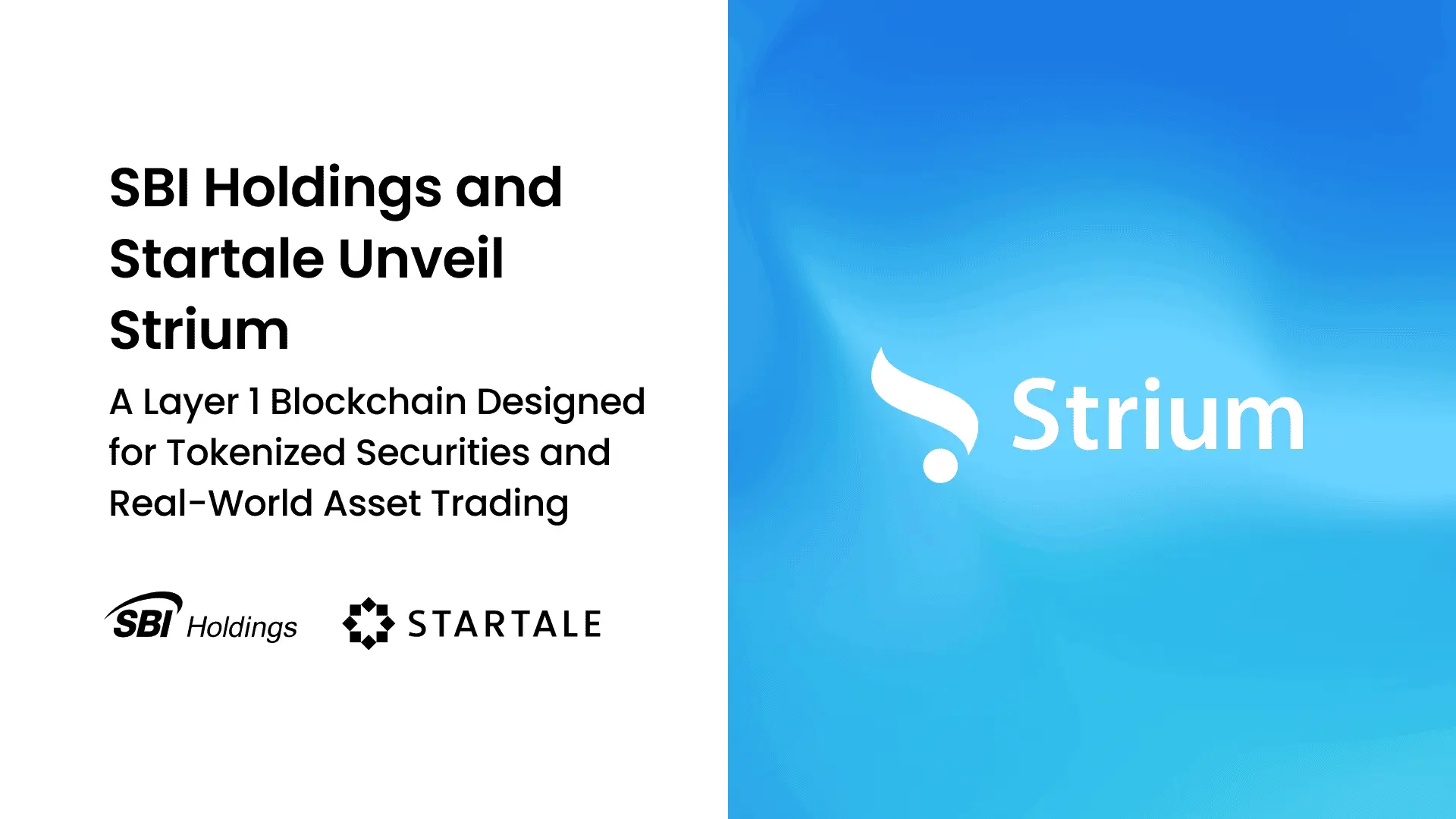 Startale and SBI Holdings Partner to Launch Strium Blockchain
