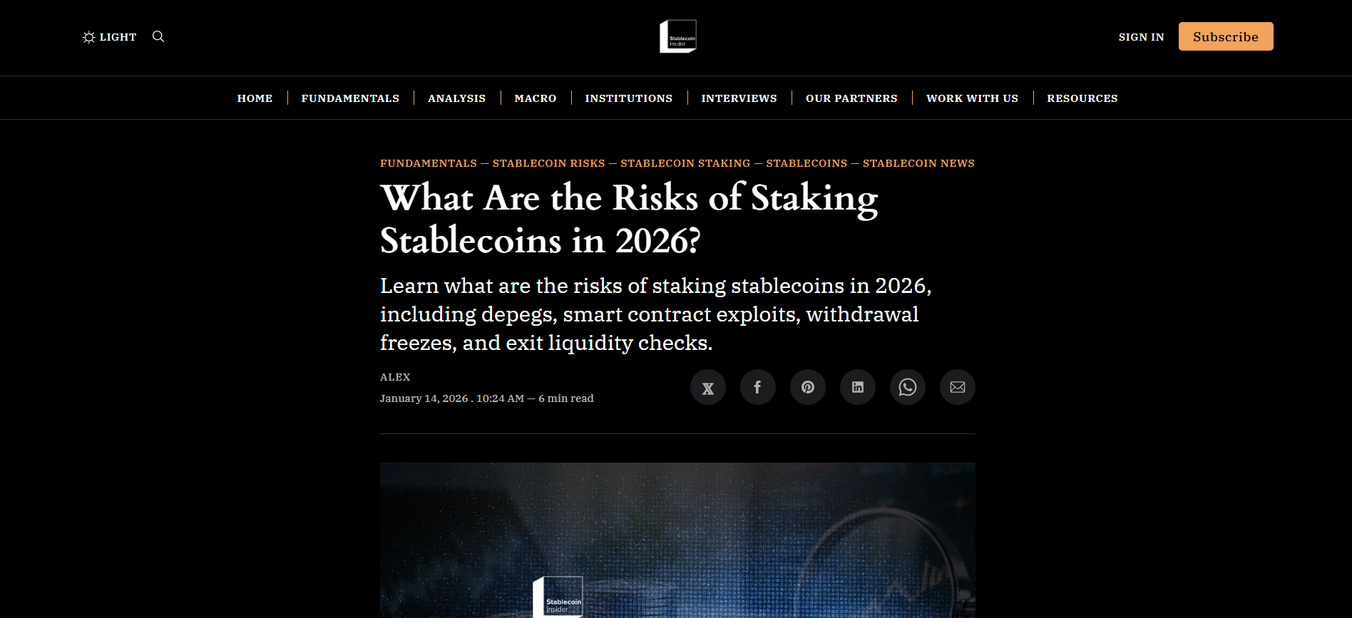 Stablecoin Staking Risks in 2026