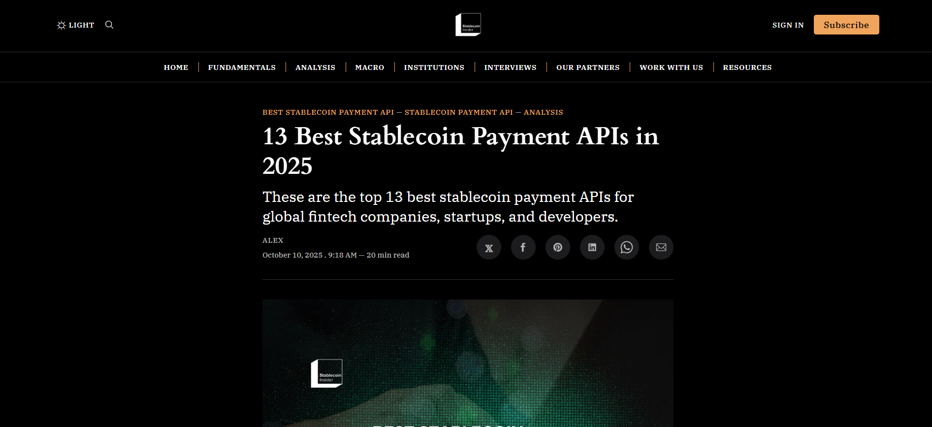 13 Best Stablecoin API's in 2025