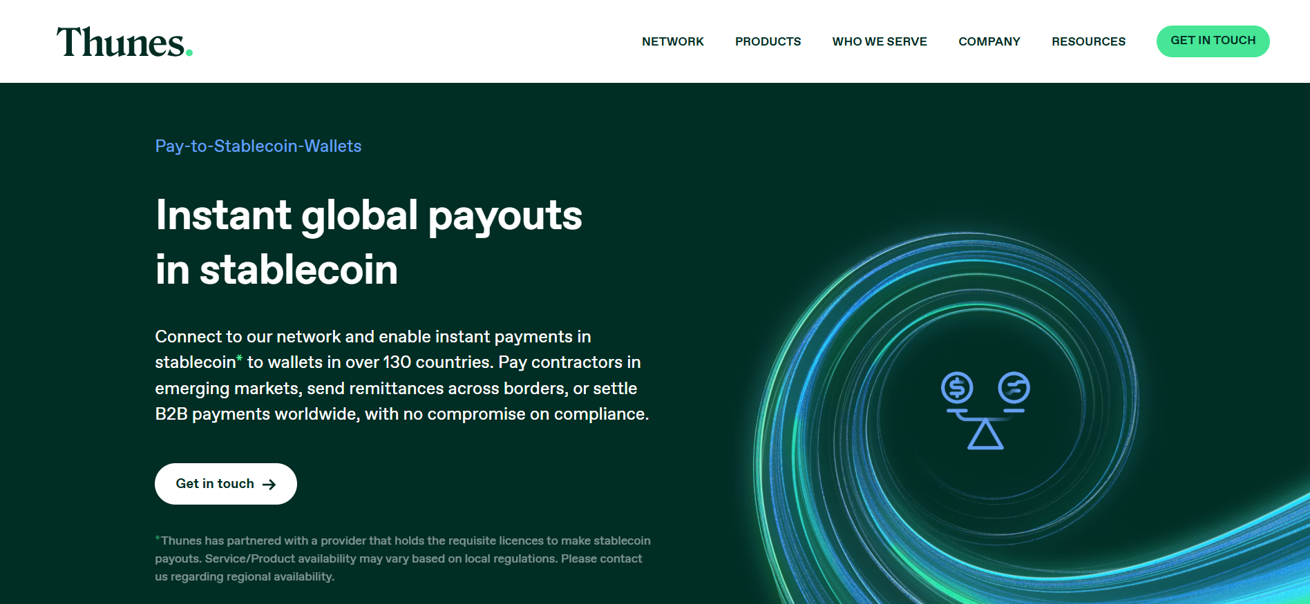 Thunes Pay-to-Stablecoin-Wallets