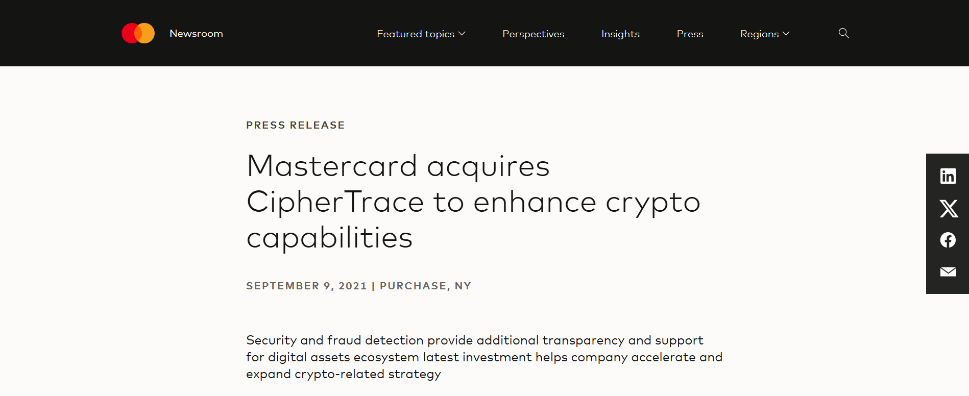 Mastercard CipherTrace