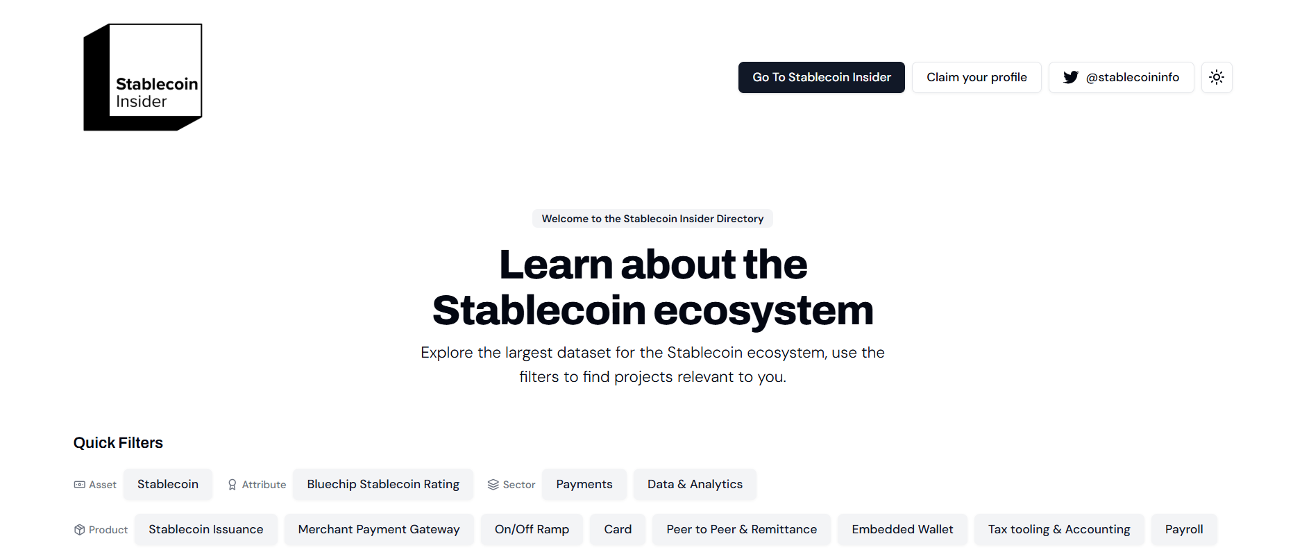 Stablecoin Directory