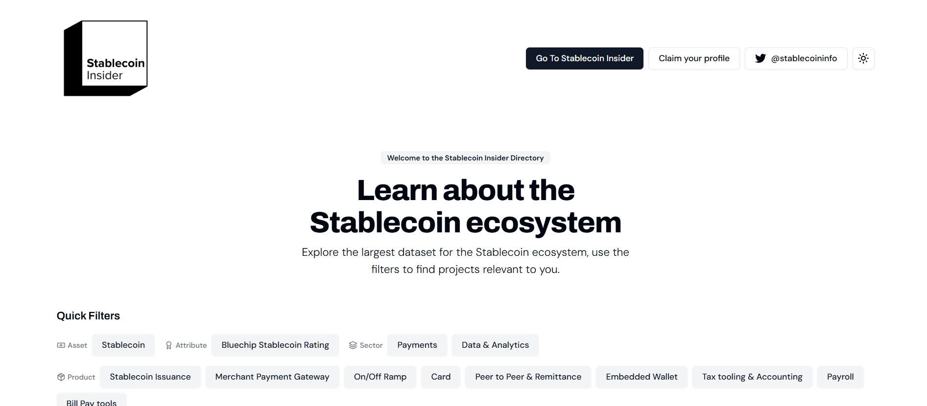 Stablecoin Directory
