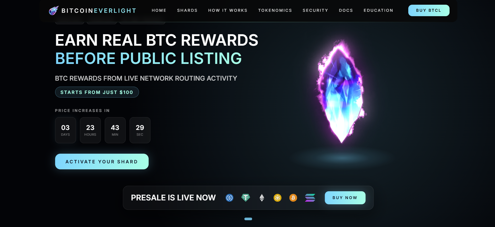 Bitcoin Everlight Phase 3 Presale