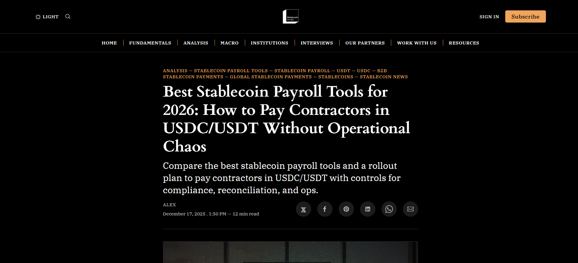 Stablecoin Payroll Tools